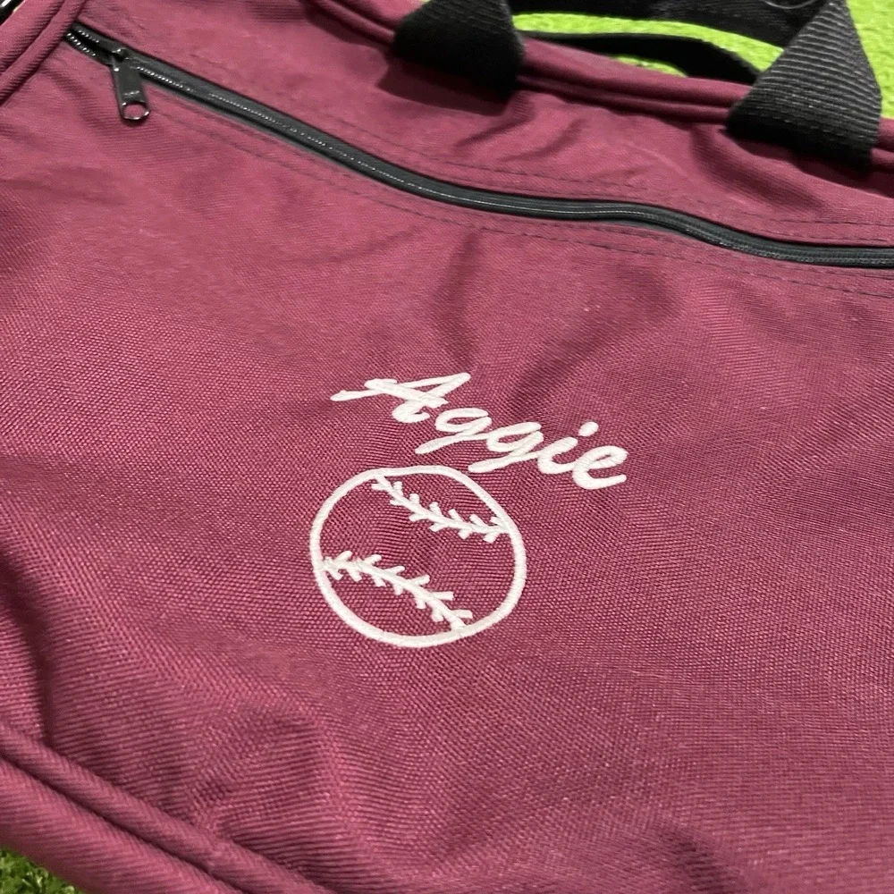 Retro Texas A&M‎ Team Issue Messenger Bag Aggie Baseball Embroider Laptop Bag